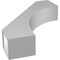 Ekena Millwork 6-in. W x 26-in. D x 34-in. H Westlake Architectural Grade PVC Knee Brace BRCP06X26X34WTL - alternate 3